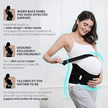 Pregnancy Belly Band Recovery Belt – Adjustable Maternity Support Belt for Back & Abdomen